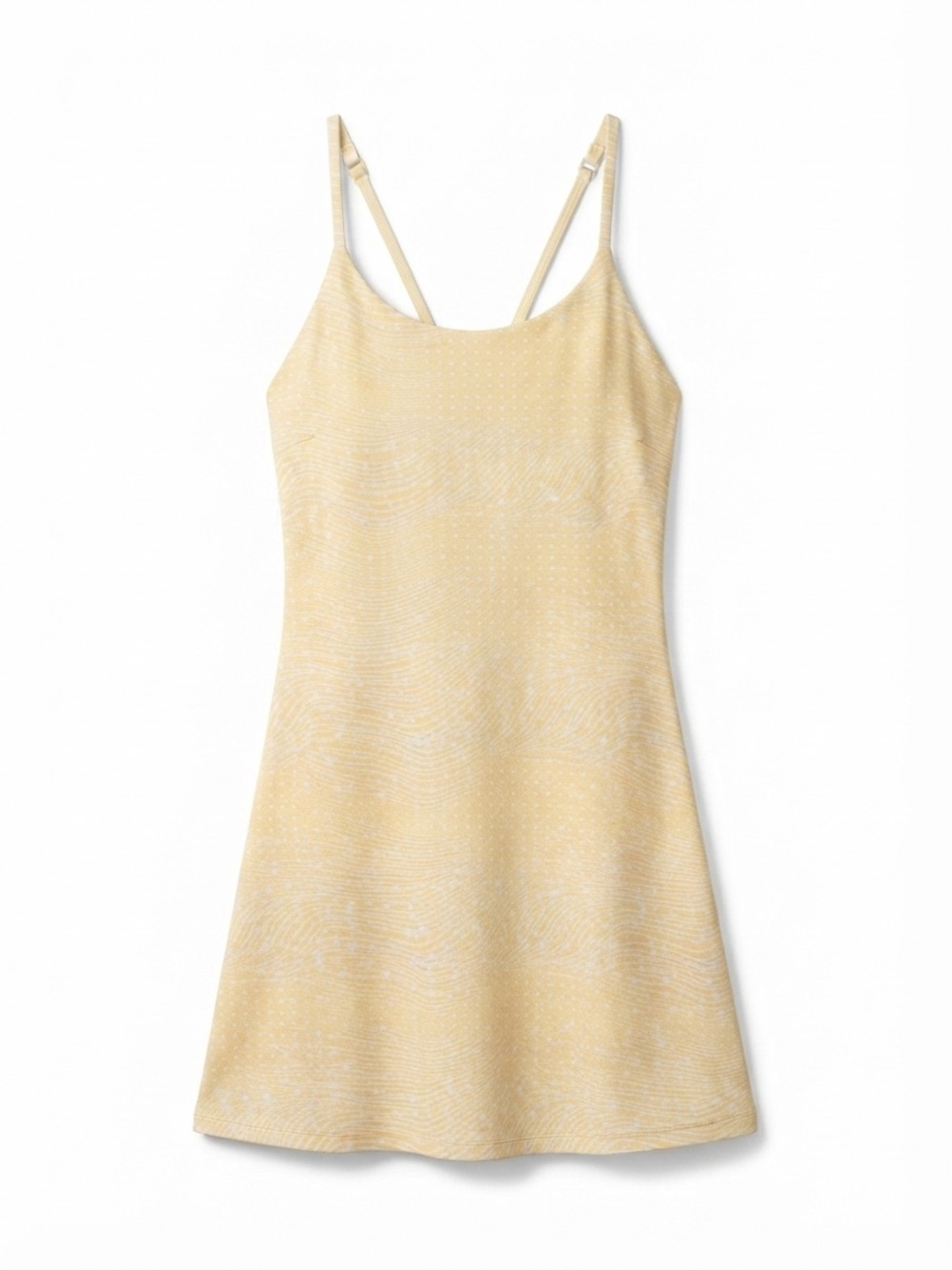 Athleta Girl Athletic Dress Size M 8-10 Yellow Patterned Tennis Built-in Short